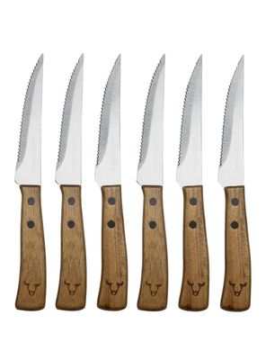 Set Wayu 6 Cuchillos Prm Parrila BBQ