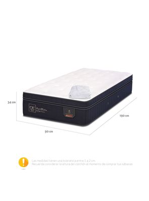 Imagen 2 del producto Colchón Super Premium 1 Plaza + Cubrecolchón