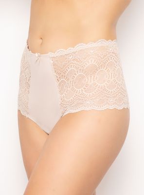 Pantaleta Palmers Tiro Alto Reforzada Encaje Beige