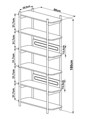 Imagen 2 del producto Estante Librero 6 Repisas Oslo