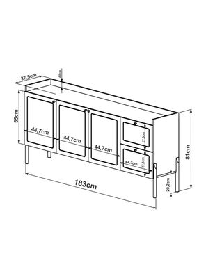 Imagen 2 del producto Buffet Oslo 3 Puertas 2 Cajones