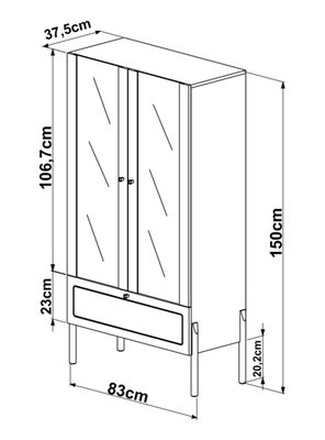 Imagen 2 del producto Vitrina Oslo Ratán