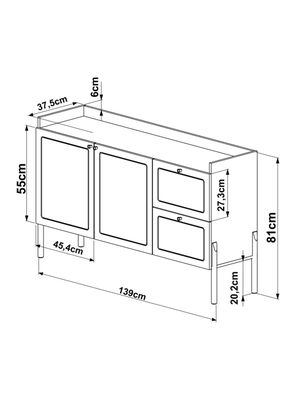 Imagen 2 del producto Buffet Oslo 2 Puertas 2 Cajones