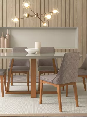 Imagen 1 del producto Juego Comedor Bennet + 6 Elsie Matelasse