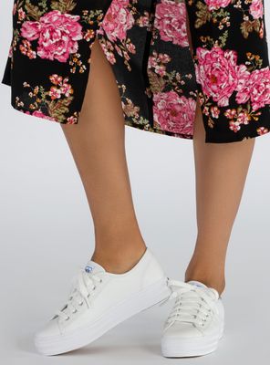 Zapatilla Urbana Mujer Triple Kick Leather Cuero