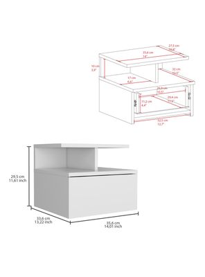 Imagen 2 del producto Velador Flotante Dreams 1 Cajón Blanco