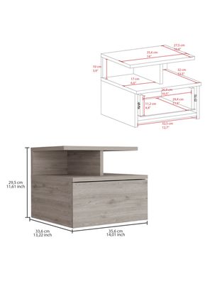 Imagen 2 del producto Velador Flotante 1 Cajón Dreams Ceniza