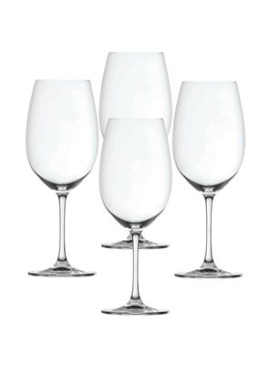 Set 4 Copas Cristal Salute Bordeaux