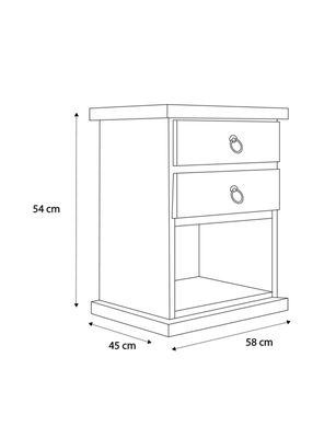 Imagen 2 del producto Velador Blanco Brillo 2C