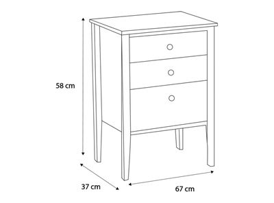 Imagen 2 del producto Velador Blanco Brillo 1C