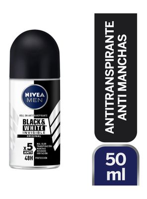Imagen 1 del producto Desodorante Nivea Hombre Men Invisible B&W Roll-On 50 ml