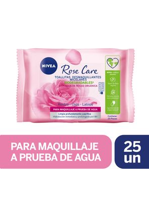 Toallitas Nivea Desmaquillantes Micelares Rose Care 25 Unidades