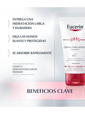 Imagen 2 del producto Crema Eucerin de Manos Ph5 75 ml