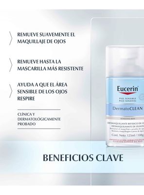 Imagen 2 del producto Desmaquillante Eucerin Bifásico de Ojos Dermatoclean