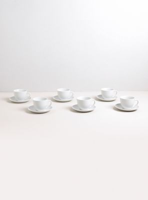 Setde  6 Tazas de Té y Platillos Porcelana