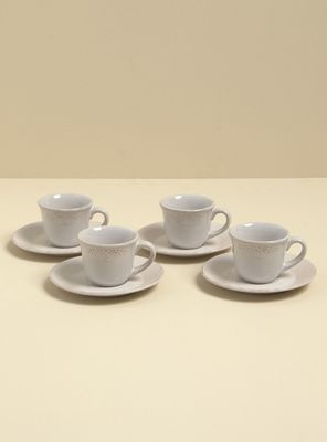 Set 4 Tazas Café + Platillos Dominga