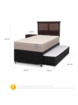 Imagen 2 del producto Diván Rilassati 1.5 Plazas + Set Torino Chocolate