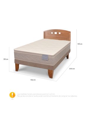 Imagen 2 del producto Cama Europea Rilassati 1.5 Plazas + Respaldo Gales