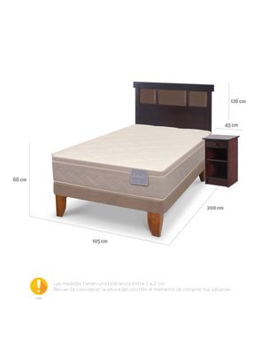 Imagen 2 del producto Cama Europea Rilassati 1.5 Plazas + Set Dublín Chocolate