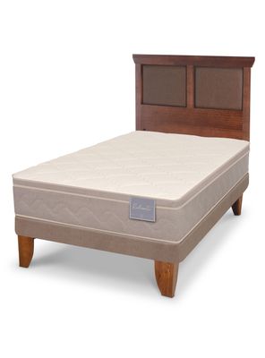Imagen 1 del producto Cama Europea Rilassati 1.5 Plazas + Respaldo Torino Caramelo