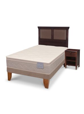 Cama Europea Rilassati 1.5 Plazas + Set Torino Chocolate