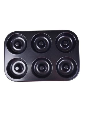Molde 6 Donuts 27x18 cm Negro Magnolia
