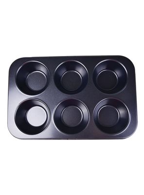 Molde 6 Muffins 34 x 22 cm Negro Magnolia