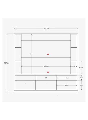 Imagen 2 del producto Home TV 70"" Bilbao 3 Puertas