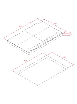 Imagen 2 del producto Encimera Inducción Inteligente con Conexión WiFi 4 Platos IZF 88770 MST