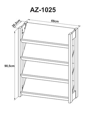 Imagen 2 del producto Zapatero Bajo 4 Repisas Az