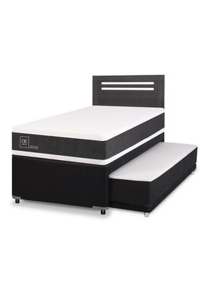 Diván Ortopedic Black 1.5 Plazas + Respaldo Múnich