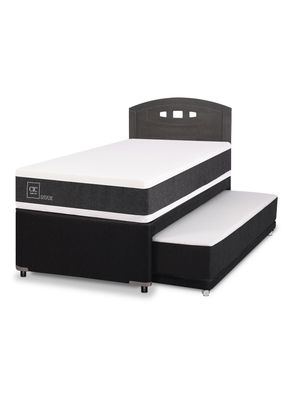 Diván Ortopedic Black 1.5 Plazas + Respaldo Gales