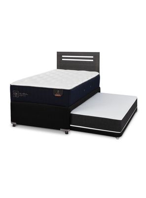 Diván Premium Black 1.5 Plazas + Respaldo Múnich