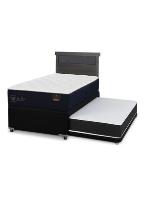 Diván Premium Black 1.5 Plazas + Respaldo Dublín