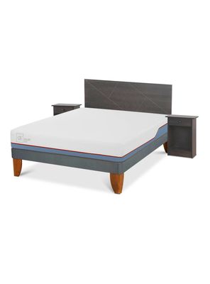 Cama Europea Excellence Plus 2 Plazas + Set de Muebles Villarrica