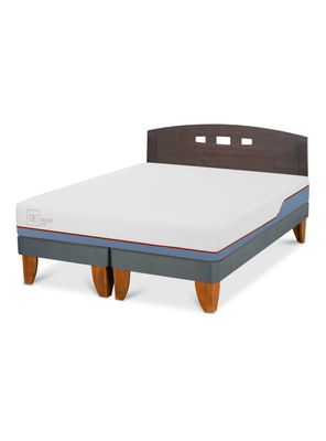 Cama Europea Excellence Plus 2 Plazas Base Dividida + Respaldo Gales