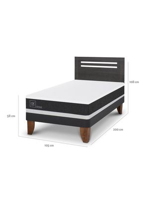 Imagen 2 del producto Cama Europea Ortopedic 1.5 Plazas + Respaldo Múnich