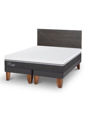 Cama Europea Ortopedic 2 Plazas Base Dividida + Respaldo Múnich