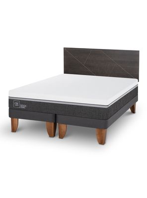 Cama Europea Ortopedic Advance King + Respaldo Villarrica