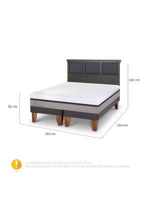 Imagen 2 del producto Cama Europea Balance King + Respaldo Torino