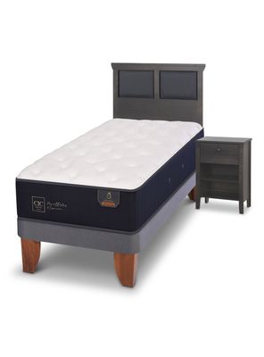Cama Europea Premium 1.5 Plazas + Set de Muebles Torino