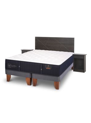 Cama Europea Premium 2 Plazas Base Dividida + Set de Muebles Villarrica