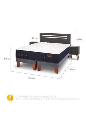 Imagen 2 del producto Cama Europea Premium 2 Plazas Base Dividida + Set de Muebles Múnich