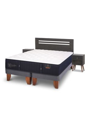 Cama Europea Premium 2 Plazas Base Dividida + Set de Muebles Múnich