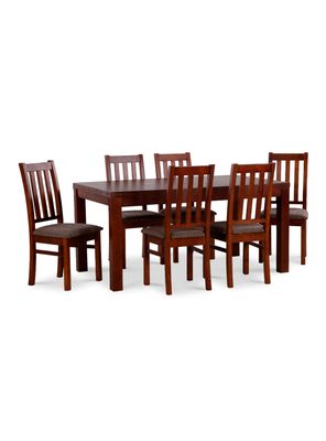 Juego Comedor Ñuble 6 Sillas Caramelo Chocolate