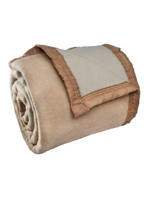 Imagen 2 del producto Frazada Lana 2 Plazas Beige Liso