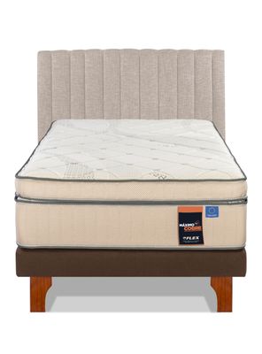 Imagen 2 del producto Cama Europea Máximo Cobre 1.5 Plazas + Respaldo Beige
