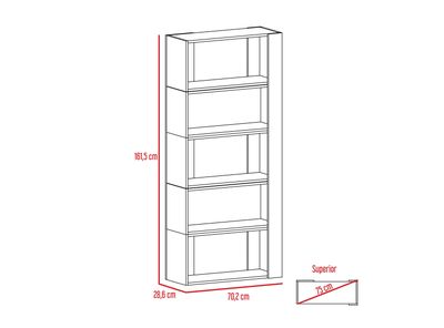 Imagen 2 del producto Combo: TuHome Biblioteca Cubo Beijing + Escritorio Axis