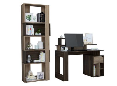 Combo: Biblioteca Báltica + Escritorio Office 9 TuHome