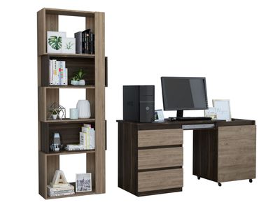 Combo: Biblioteca Báltica + Escritorio Office 10 TuHome